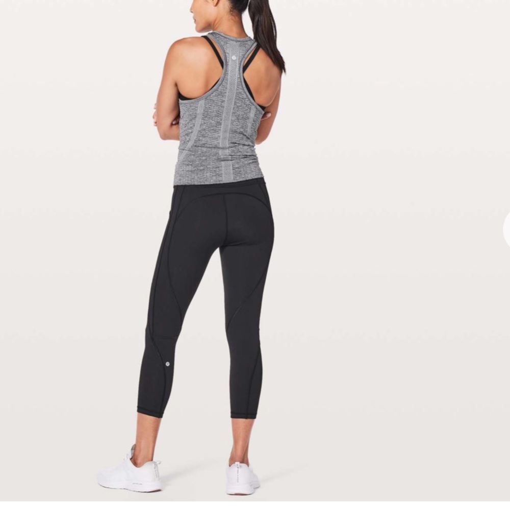 lululemon athletica Black Cropped High-Rise Leggings